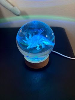 Axolotl 3D Crystal Ball (1 for $13 or 2 for $20) LED Night Light