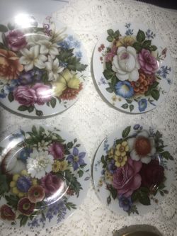 7” Romance Limoges -France Floral Plates