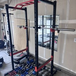  Complete Home Gym Bundle – Power Rack, Barbell, Plates, Dumbbells (Like New)
