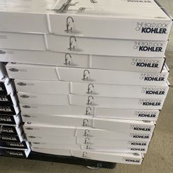 KOHLER Alma Vibrant Stainless Single Handle Pull-down Kitchen Faucet with Deck Plate and Soap Dispenser Included