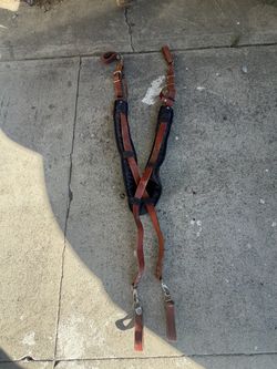 Leather tool belt suspenders