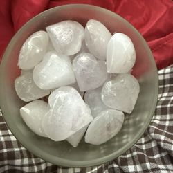 Selenite Hearts 