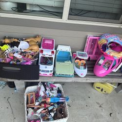 Barbie And LOL Dolls W/ Accessories