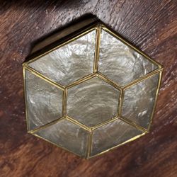 Vintage Hexagon Mother-of-Pearl Trinket Box – Made in Philippines