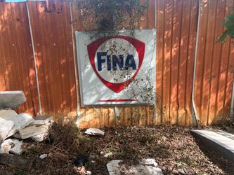 Vintage Fina Gas Station Sign