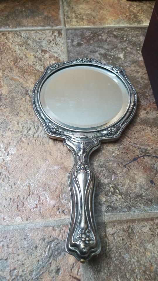 Antique 19th century silver mirror