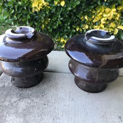 Large Ceramic Insulators..14” tall…asking $25 each