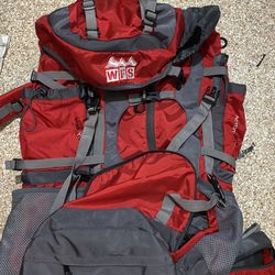 Red large hiking backpack back pack
