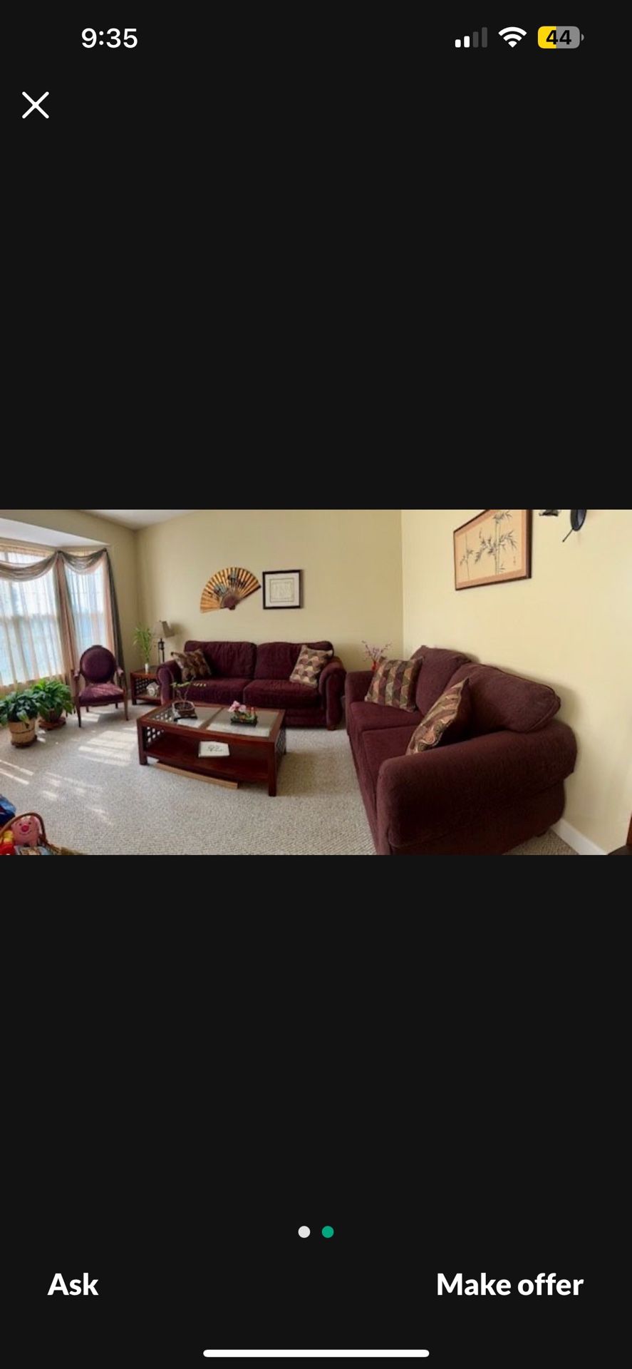 Couch Set With Matching Chair.