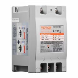 3 Phase Converter - 2HP 7A 220V Single Phase to 3 Phase Converter, 220V Input/Output, Digital Phase Shifter for Residential & Light Commercial Use (On