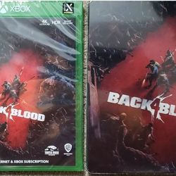 New XBOX ONE XBOX X BACK 4 BLOOD WITH STEELCASE 

$30 price is firm