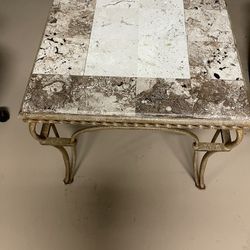  Table Tile Top  And Cast Wrought Rod Iron Legs 