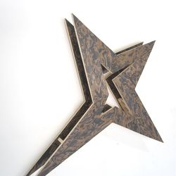 Burl Wood Veneer Wine Rack (Pine Wood Base)