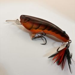 Handmade Crawfish Pattern Crankbait For Bass Fishing 