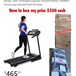New in box XTERRA TR150 Fitness Premium Folding Smart Treadmill, Compact Design, 250+ LB Weight Capacity, Powerful Motor, XTERRA+ Fitness  $350 cash o