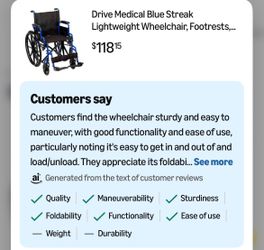 Drive Medical Blue Streak Wheelchair