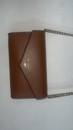 Michael Kors Brown Leather Chain Wallet Bag