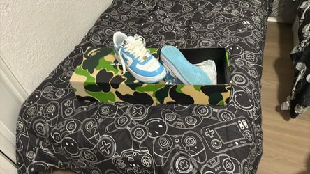 A Bathing Ape BAPE STA Low White Blue Sneakers