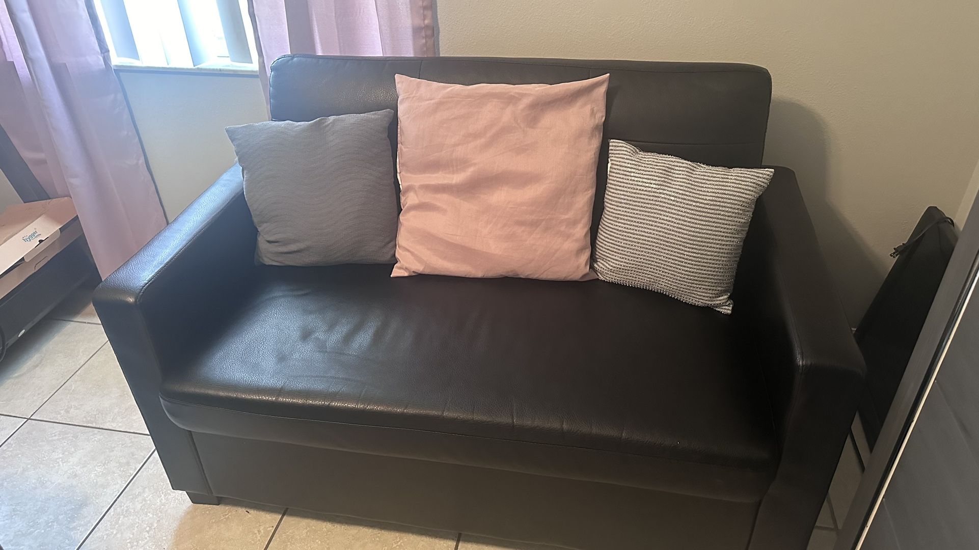 Black Small Sleeper Sofa 