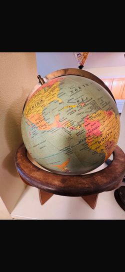 vintage terrestrial world globe