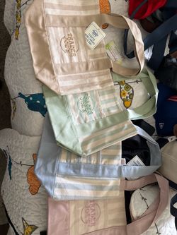 Trader Joe mini stripped tote bags. Set of 4 for $50