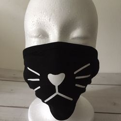 Black Cat Face Covering
