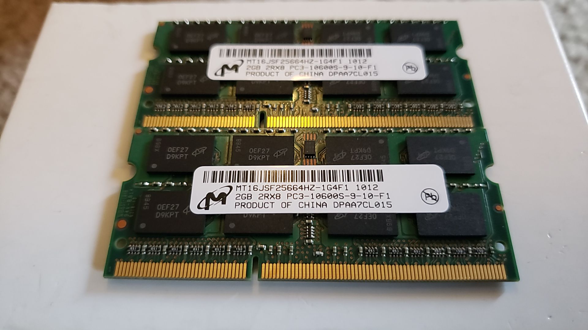 4GB 2x2GB kit PC3-10600S SO-DIMM laptop RAM