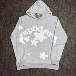 Grey Beluga Sp5der Hoodie