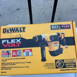 DeWalt, 60V MAX, 1-1/4 in., Brushless, Cordless, SDS, PLUS, Rotary, Hammer, Tool