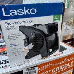 Lasko Pivoting 11.2 in. 3 Speed High Velocity Blower Fan for Home, Job Site in Gray, 375 CFM, 2 120V 
