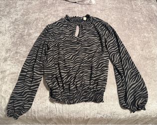 Michael Kors Zebra Top Size M