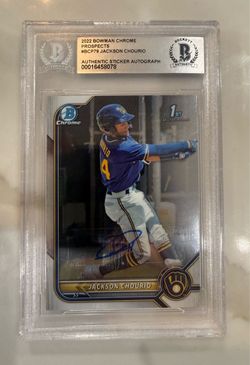 2022 1st Bowman Chrome Prospects Jackson Chourio Auto BGS Authentic RC MVP