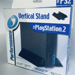 Brand new in box. Original vertical stand for the large fat 5000 series original playstation 2 system made of hard plastic by Performance 1 for $15 or