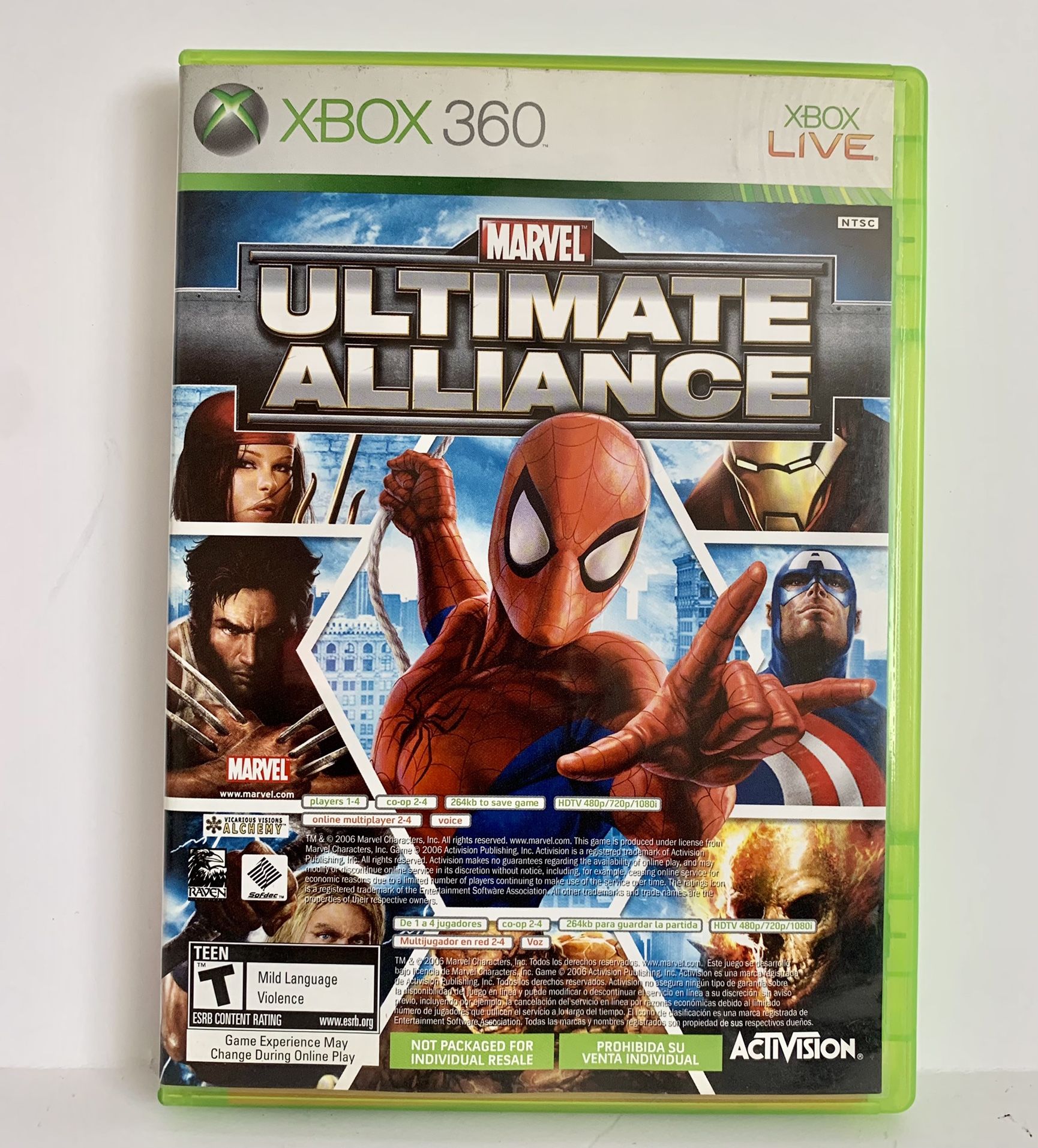 Marvel Ultimate Alliance Forza Motorsport 2 (Microsoft Xbox 360, 2007) COMPLETE IN BOX