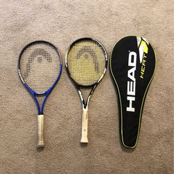 2 Tennis Rackets With 1 Tennis Bag 