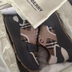 Burberry Ramsey Vintage Check Suede Leather