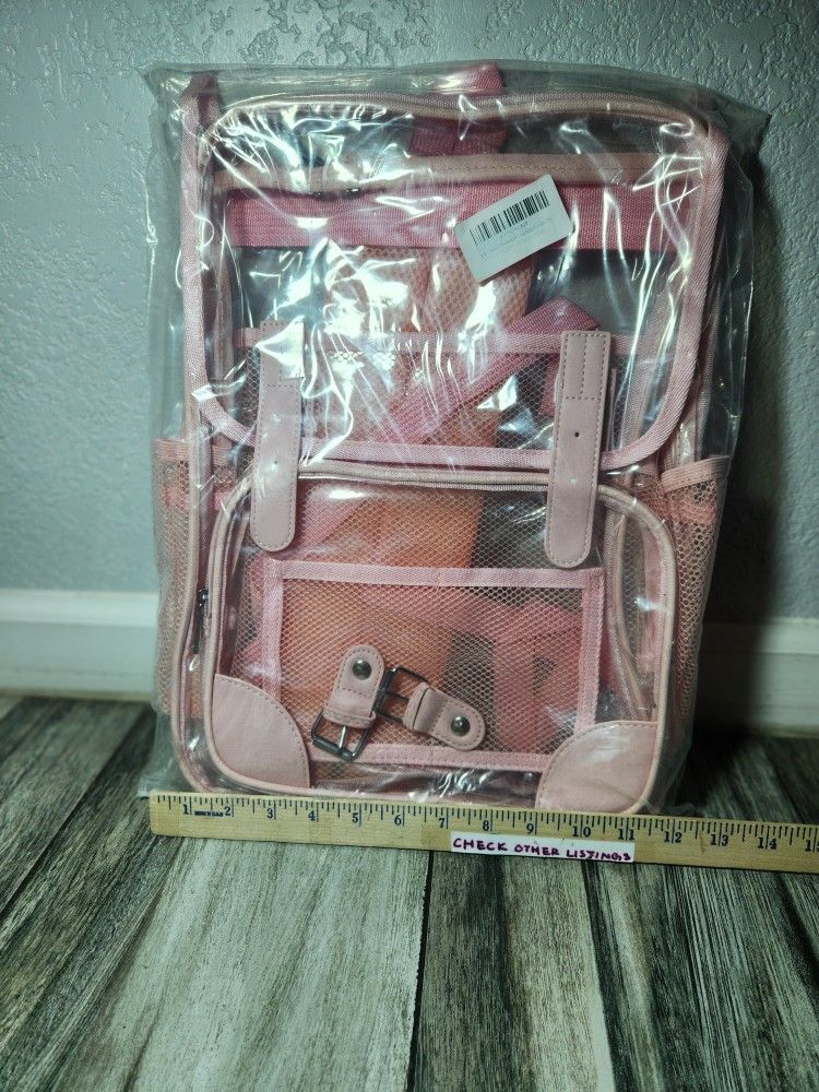 Clear Backpack Stadium Approved Travel Backpack For Women School Backpack For Girls,Clear Backpack For Kids/Adultsp
