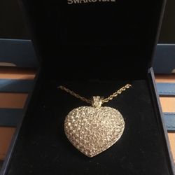 Retired puffed heart pendant by Swarovski