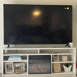 White Fire Place Entertainment Center 