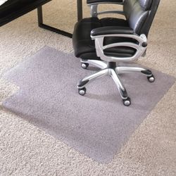 ES Robbins Chair Mat for High Pile Carpet, 45 x 53 With Lip, Clear