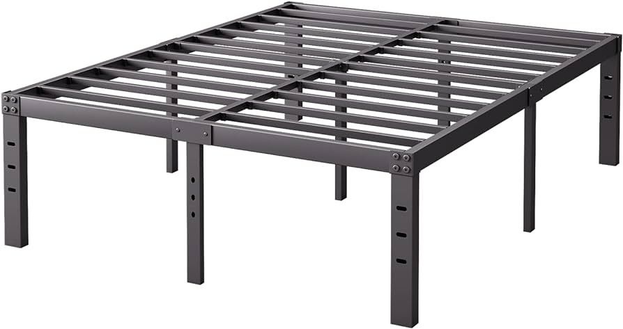 Bednowitz King Size Bed Frame, 18 Inch High Metal Bed Frame, Noise-Free Platform Bed No Box Spring Needed, 4000lbs Heavy Duty Support Mattress Foundat