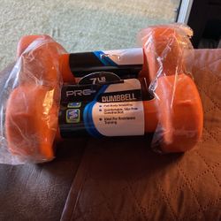 New Hex 14 Lb Set Of Weights (7 Lb Each)   Orange 