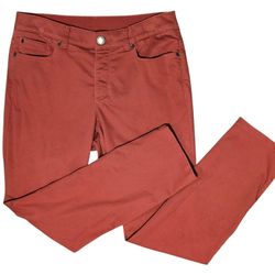 Signature Slimming Size 4 Coral Christopher & Banks Stretch Ankle Jeans EUC