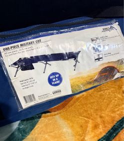 One-Piece Military Cot. Easy set-up