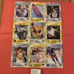 SPORTS ILLUSTRATED for KIDS (1997) Uncut Series 3 (541-549) 9-card *lot