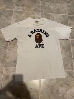 BAPE A Bathing Ape Beaded Shinny Logo T-Shirt SZ M Streetwear Tee