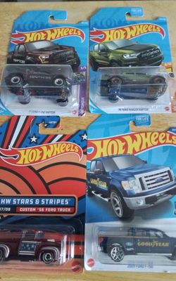 HOT WHEELS FORD TRUCKS  ×4 $20