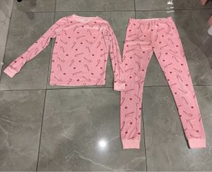 Kids Pink Candy Cane Pajama Set