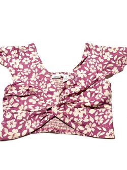 Midnight Floral Crop Top Size Small