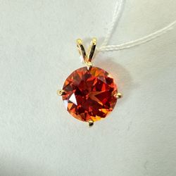 14K Lab-Grown Sapphire Pendant